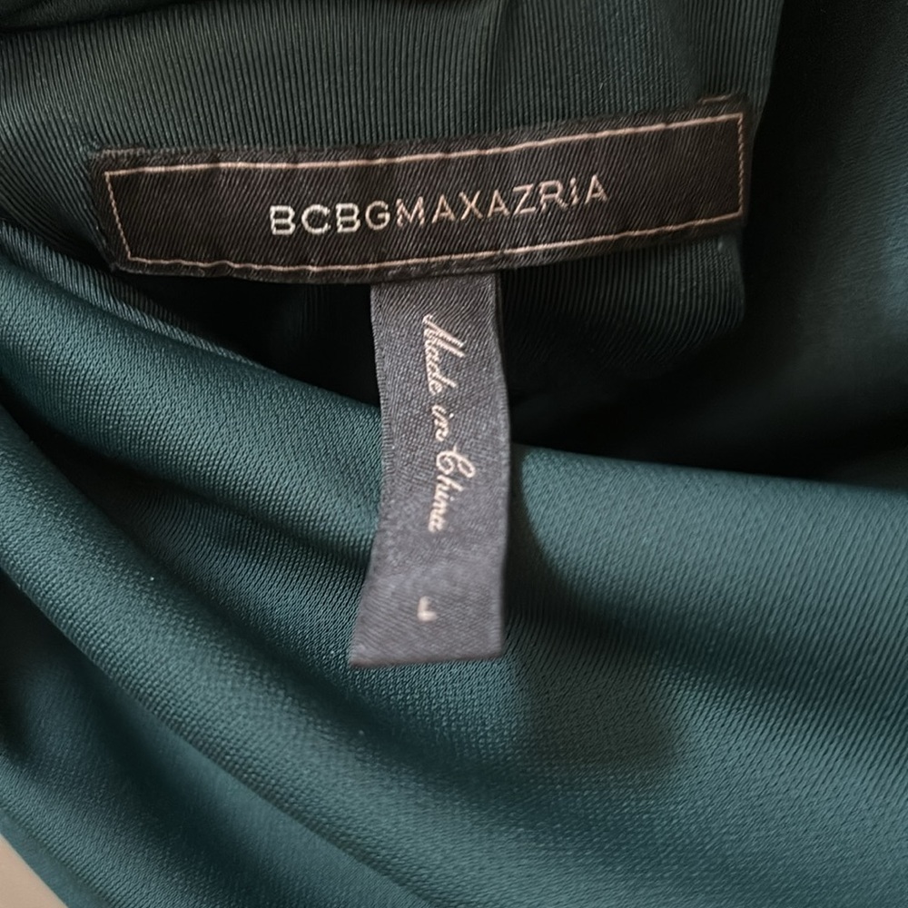 Bcbg Maxazria Size Large A Deep Emerald Green Dre… - image 7